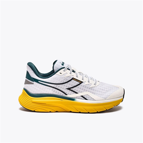 Diadora Equipe Nucleo löparskor - Vit/Gul