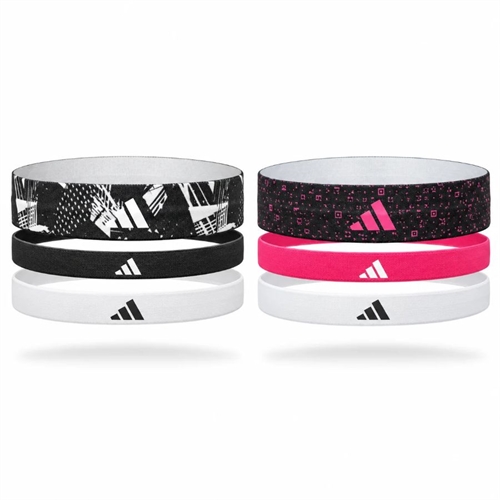 Adidas Hårband Smal/Bred - Flera färger - 3 st.