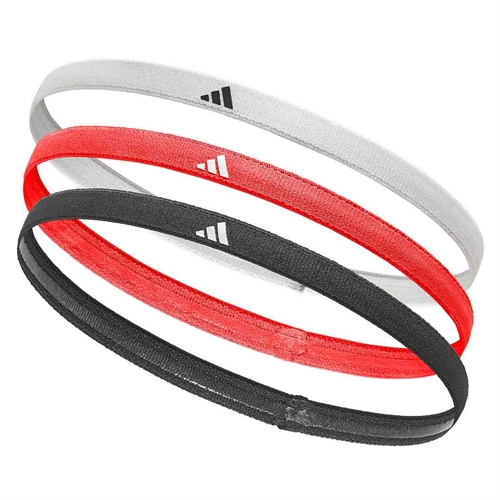 Adidas 3-pack Hårband - Svart/Vit/Röd