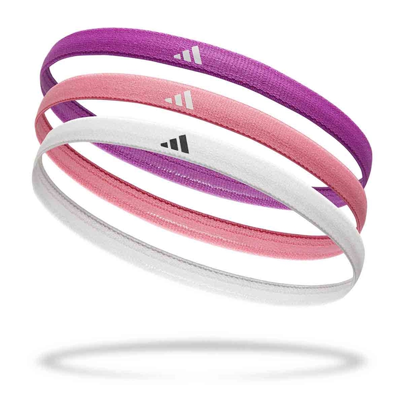 Adidas 3-pack Hårband – Lila/Pink/Vit