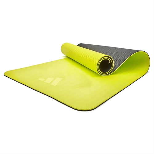 Adidas Dubbelsidig 6 mm Yogamatta - 176 x 61 cm - Svart/Gul