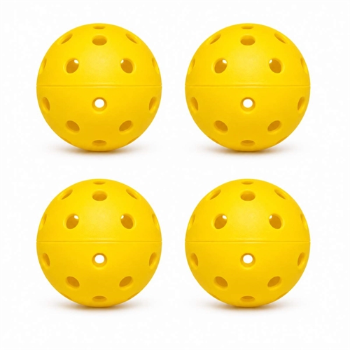 ASG Standard utomhus pickleballbollar - Gul - 4 st.