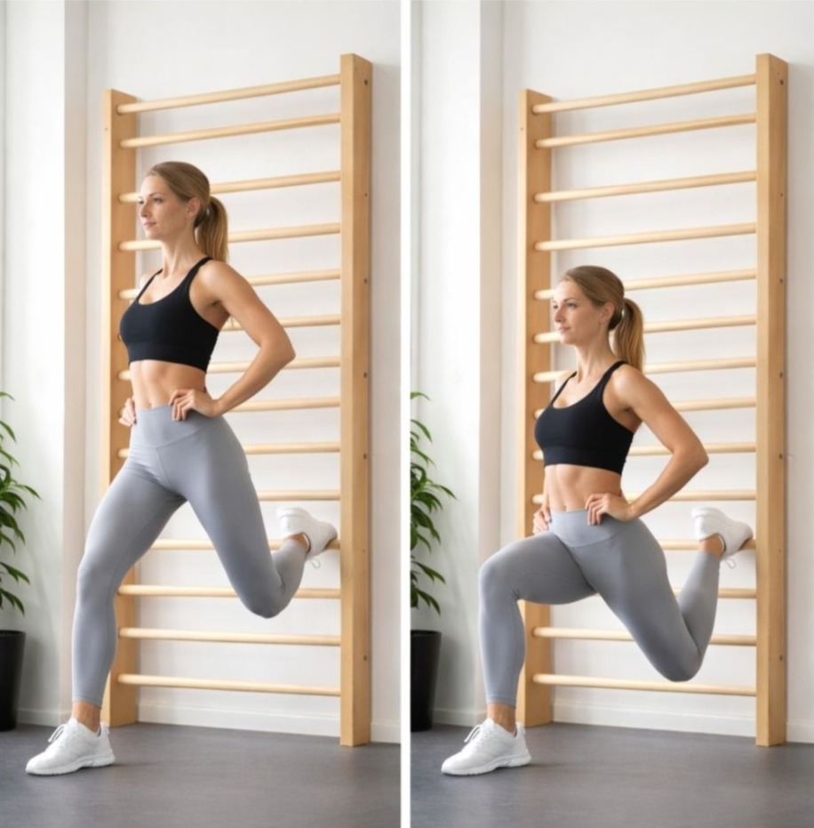 Bulgarian split squats på ribbstol