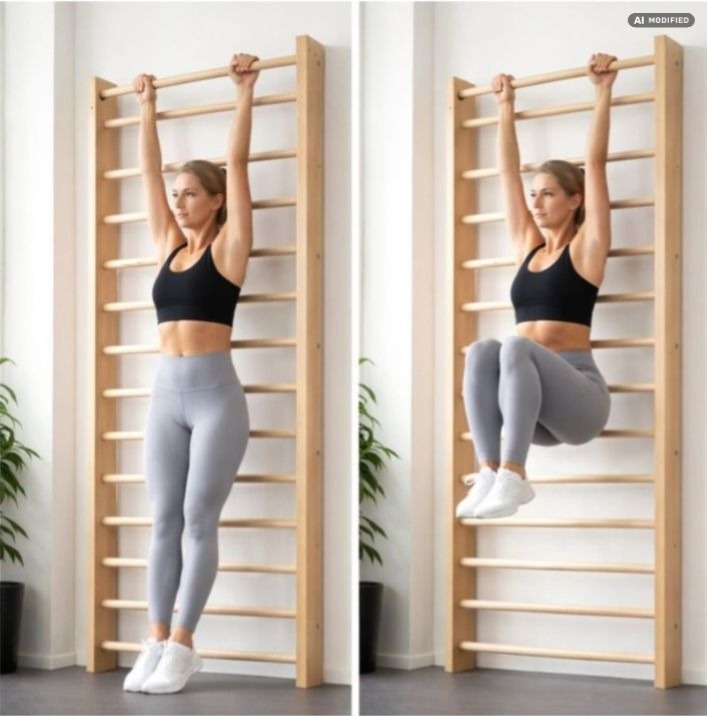 Knee ups på ribbstol