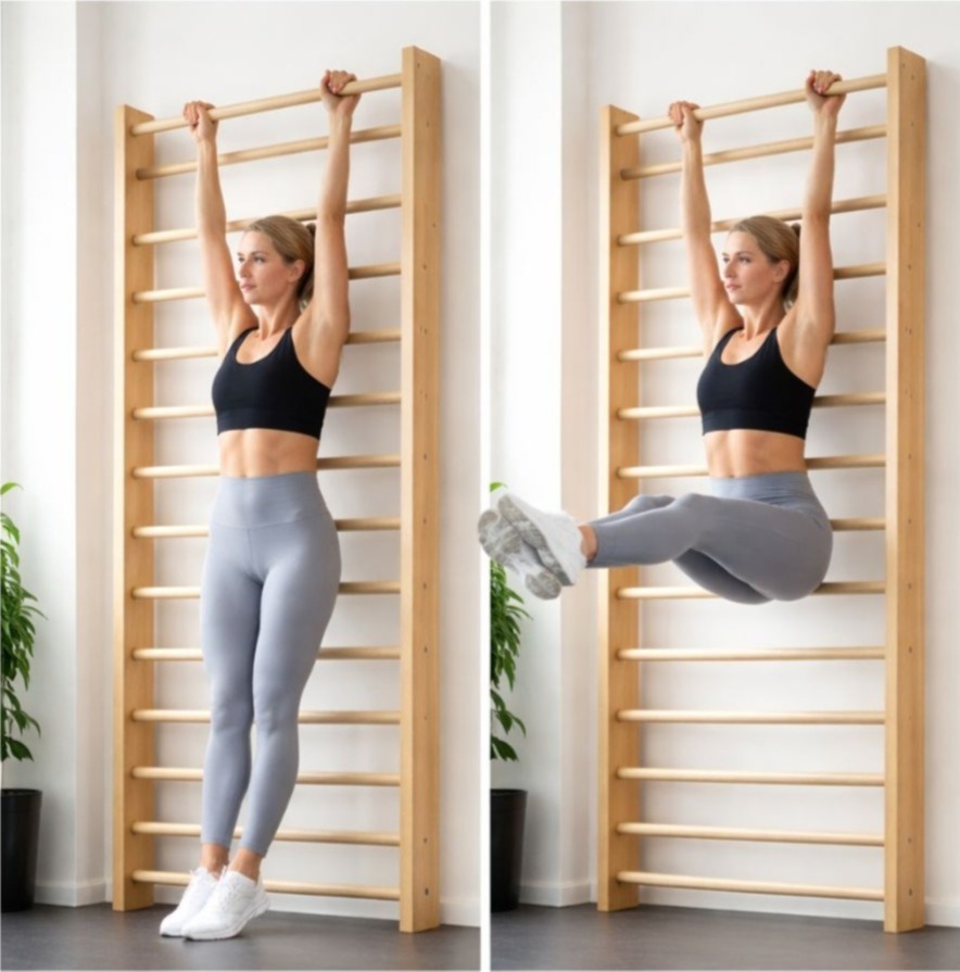 Leg raises på ribbstol