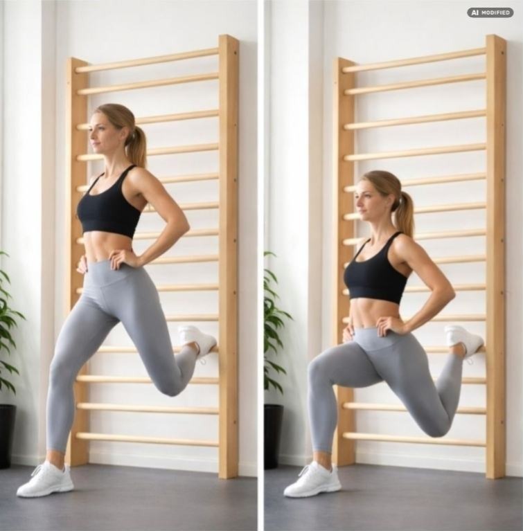 Bulgarian split squats på ribbstol