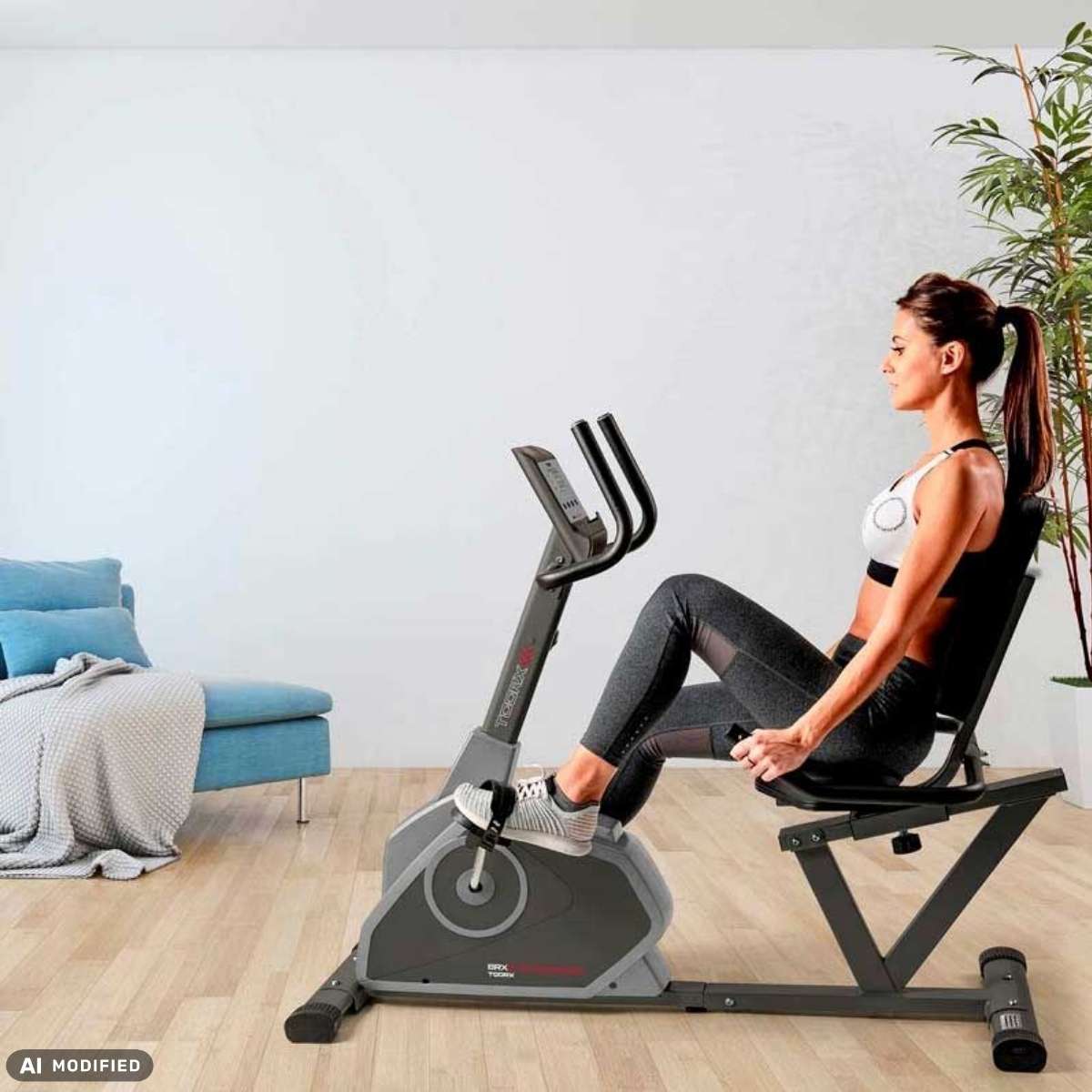 Sittcykel (recumbent) med ryggstöd – perfekt för rehabilitering och skonsam träning.