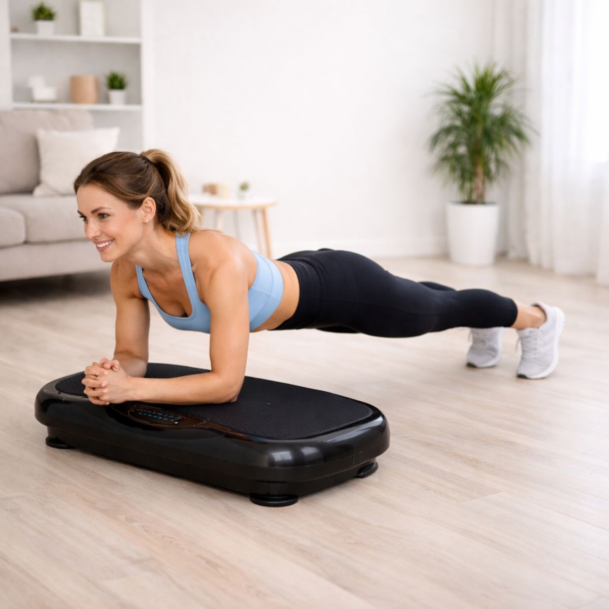 Planka på vibrationstränare