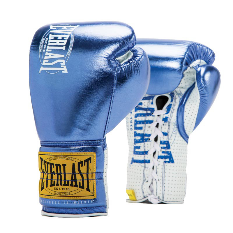 Everlast 1910 Metalliska Blå Boxningshandskar