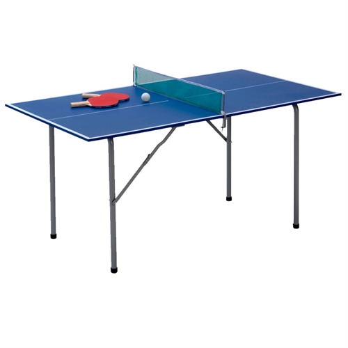 Dette er et Garlando Mini Bordtennisbord, bordet er blåt