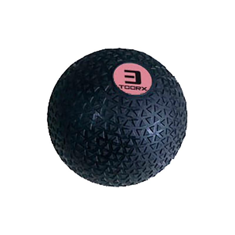 Dette er en Toorx Slam Ball 3 kg ø 23 cm, bolden er sort og lyserød