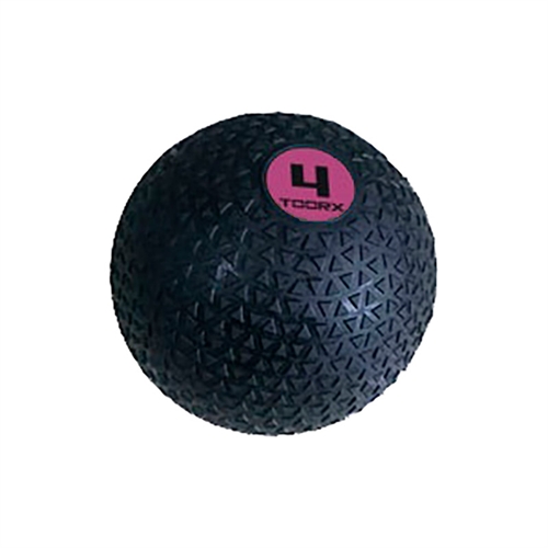 Dette er en Toorx Slam Ball 4 kg ø 23 cm, bolden er sort og lilla